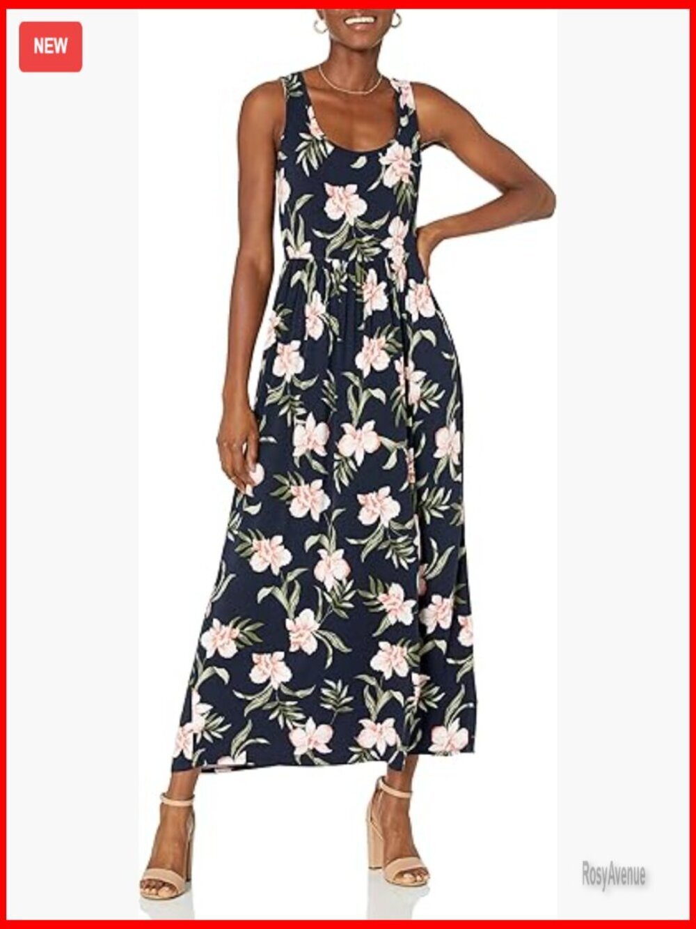 Plus Size Maxi Dress, Rayon Blend, A-Line Silhouette, Summer Casual